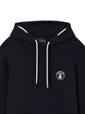 Emporio Armani drawstring logo-patch hoodie