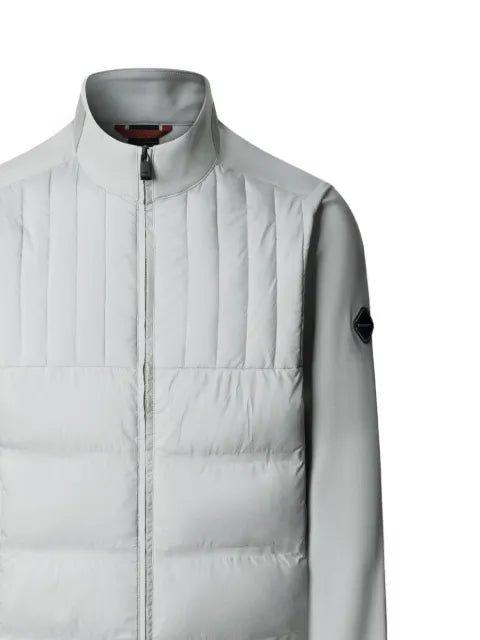 Hackett London quilted panelled zip-up sweater