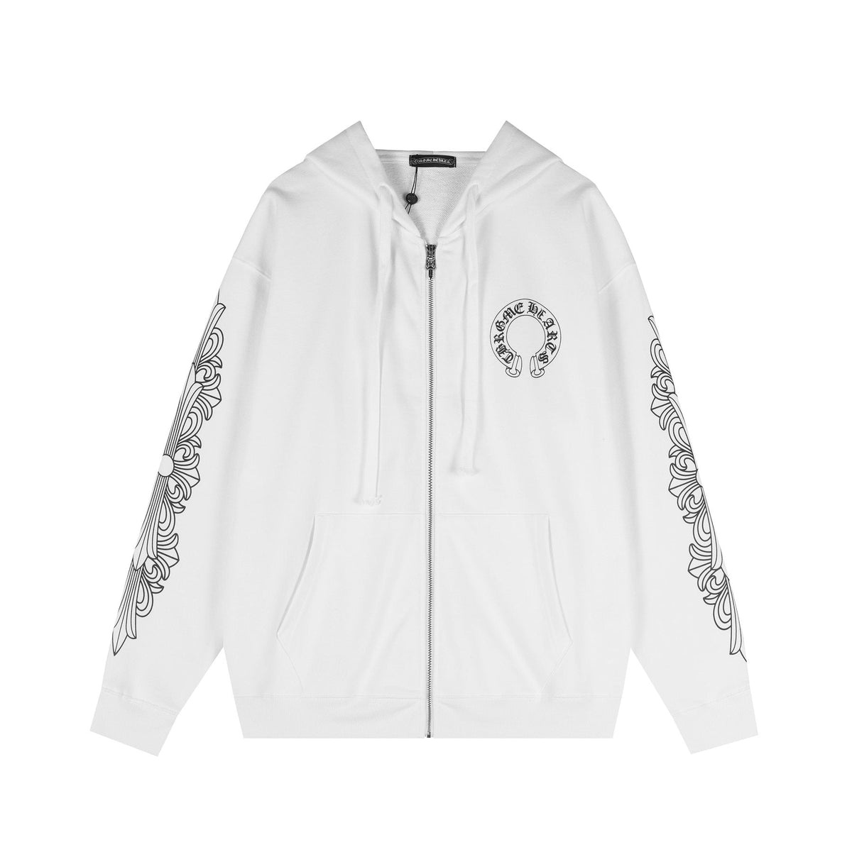 Chrome Hearts Horseshoe Graphic Zip Hoodie