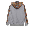 Brand Zip Up Hoodie Grey